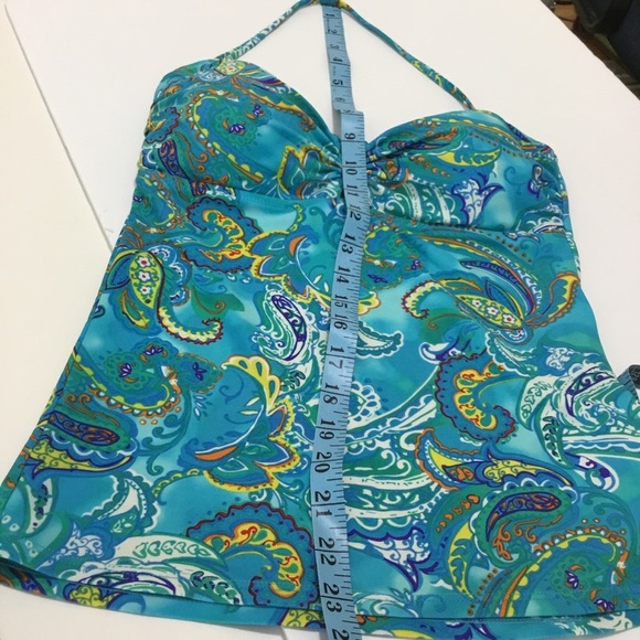 Lauren Ralph Lauren Turquoise Halter Tankini - Picture 7 of 9